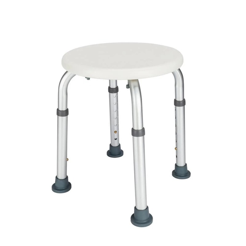 AntiSlip Adjustable Medical Shower Chair For Elderly Round Stool Seat With Stable Support 8