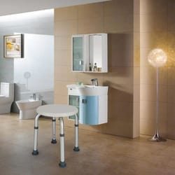 anti-slip adjustable medical shower chair for elderly - round stool seat with stable support