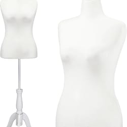 heavy-duty adjustable dress form – pinnable foam body for clothing display – adjustable height