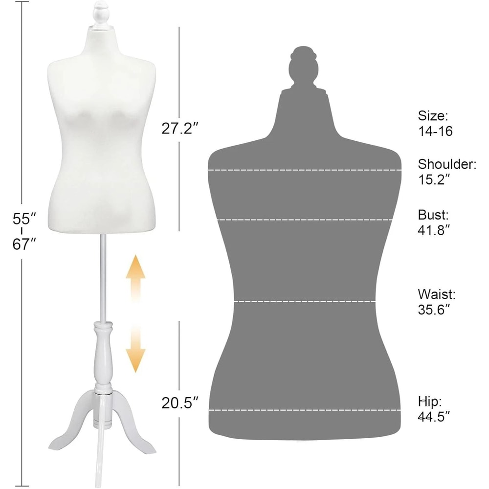 HeavyDuty Adjustable Dress Form Pinnable Foam Body For Clothing Display Adjustable Height 4