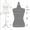 HeavyDuty Adjustable Dress Form Pinnable Foam Body For Clothing Display Adjustable Height 4