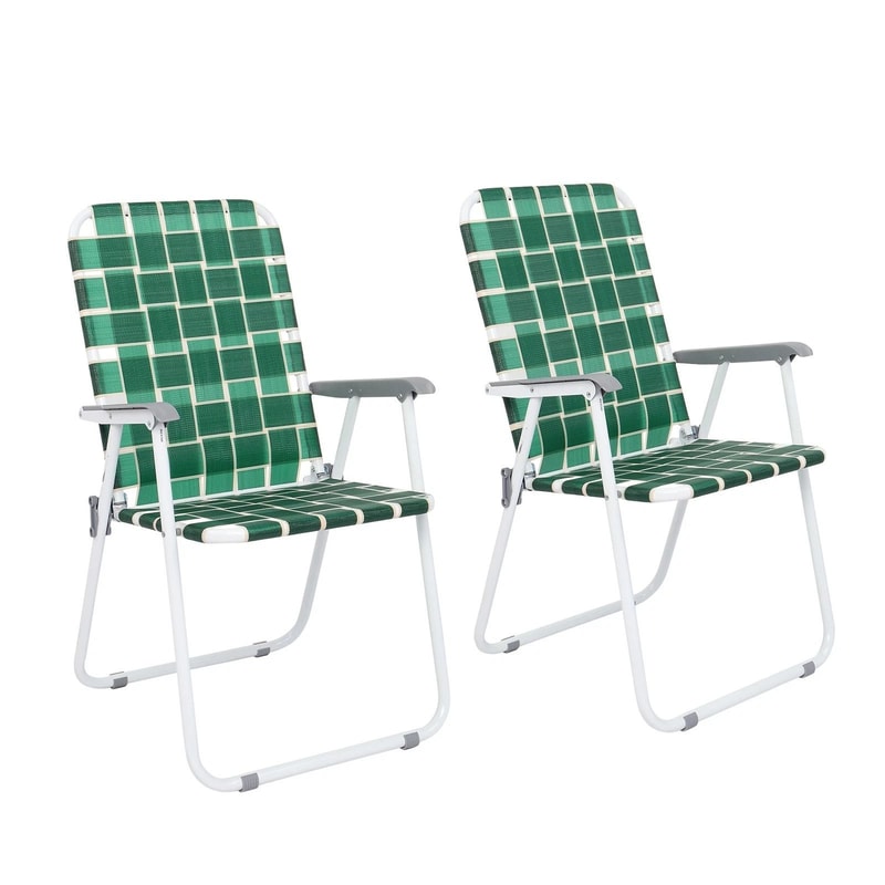 Heavy Duty Folding Webbed Lawn Beach Chair Portable Comfortable Durable For Outdoor Use 1