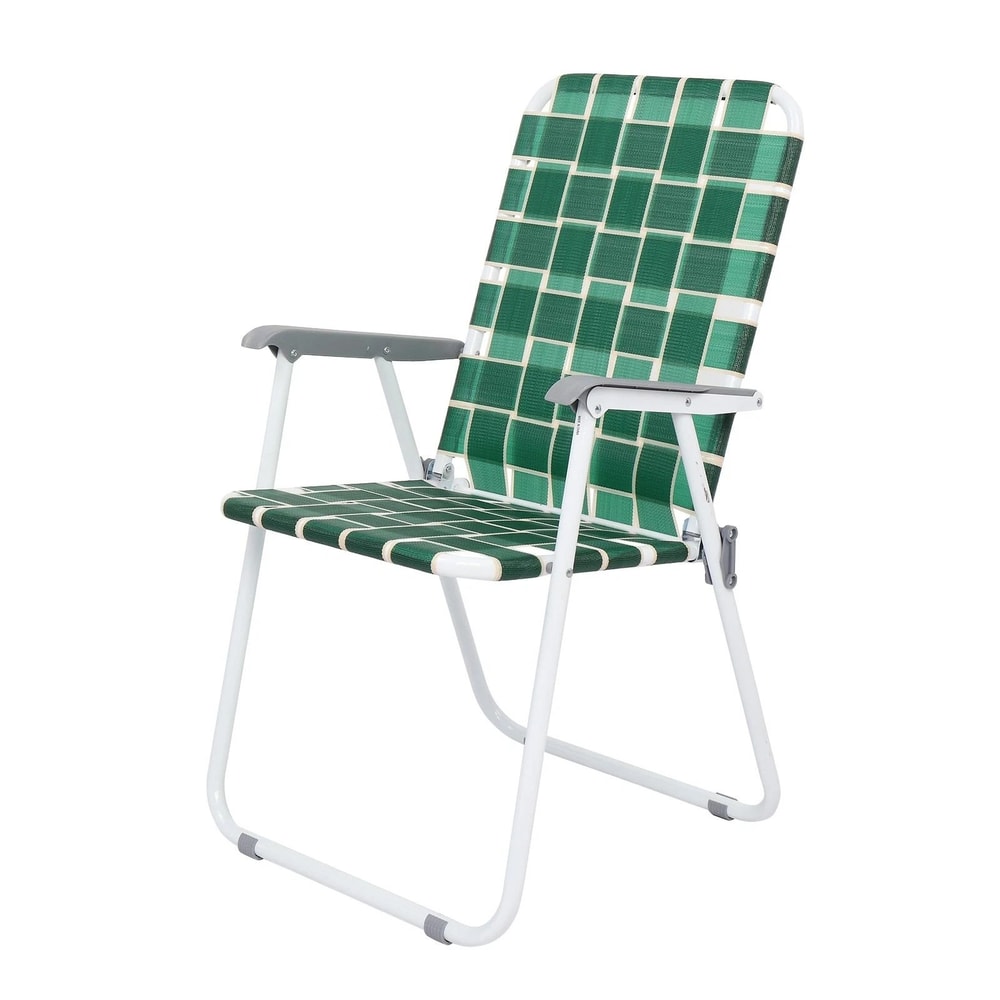 Heavy Duty Folding Webbed Lawn Beach Chair Portable Comfortable Durable For Outdoor Use 3