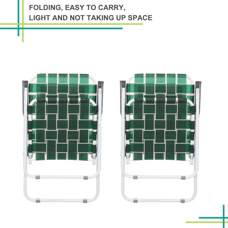 Heavy Duty Folding Webbed Lawn Beach Chair Portable Comfortable Durable For Outdoor Use 6