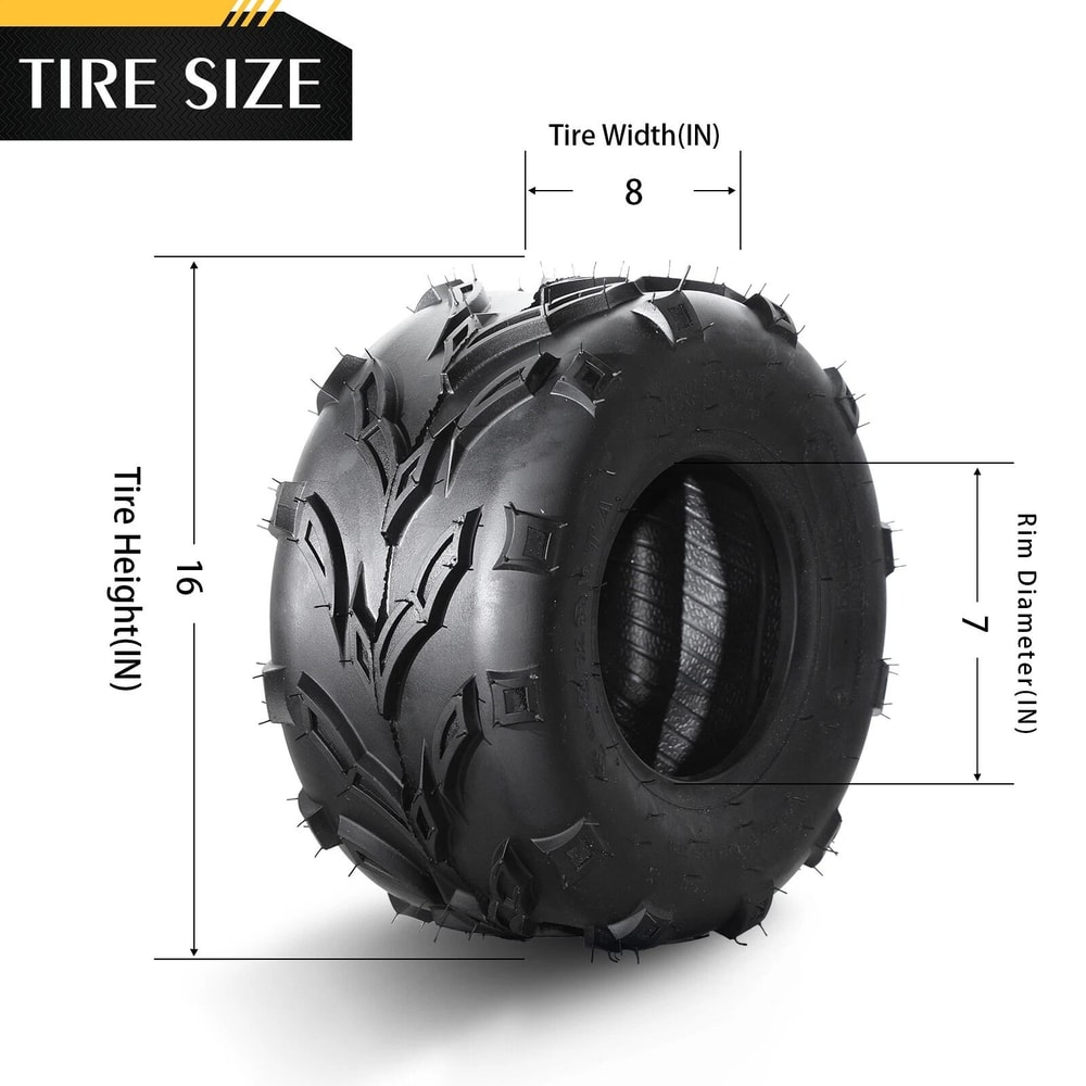 Sport ATV Tires Set Tubeless Front Left Right 6