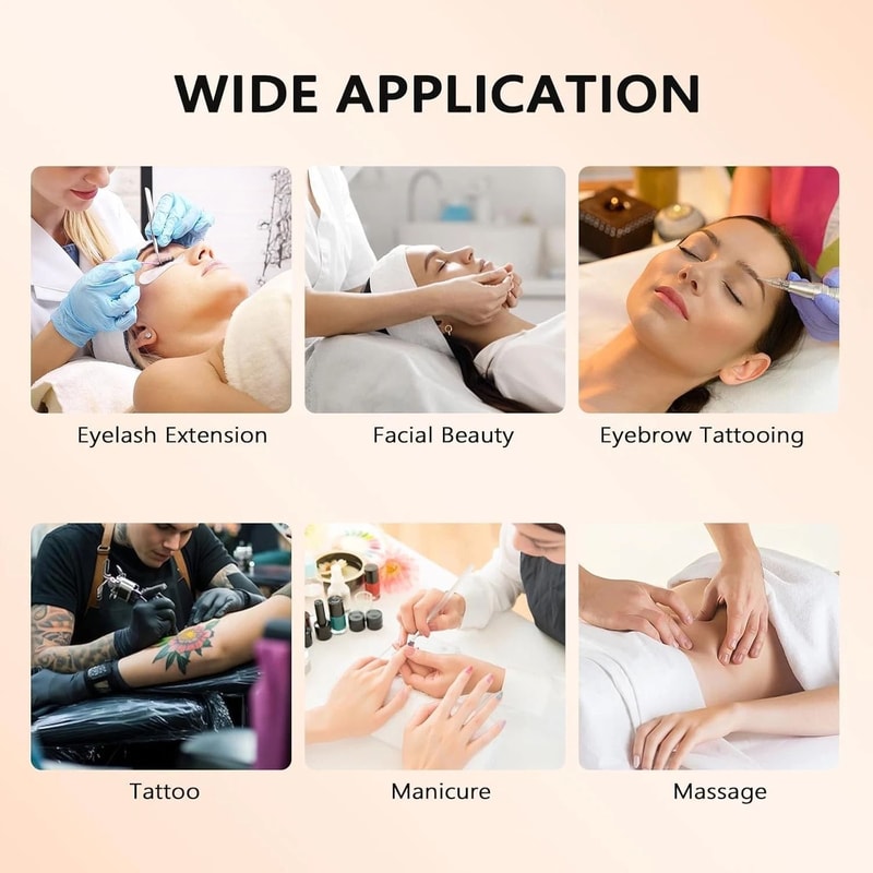 Professional Salon Floor Lamp Lockable Casters Adjustable Brightness For Nail Beauty Work 4