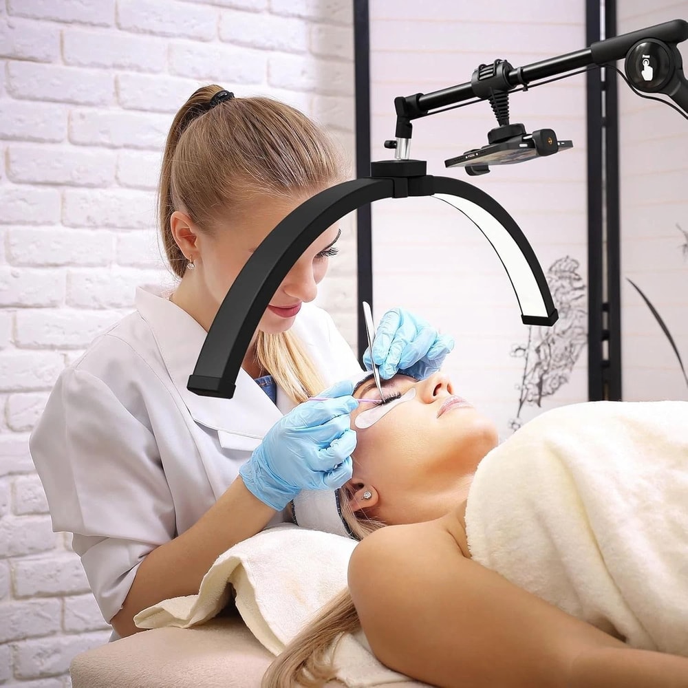 Professional Salon Floor Lamp Lockable Casters Adjustable Brightness For Nail Beauty Work 1