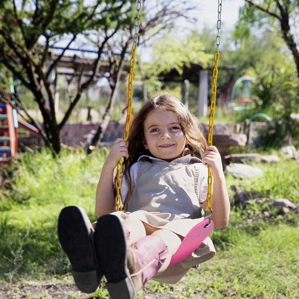 Heavy Duty Toddler Swing Seat With Coated Chains Full Bucket Baby Swing For Outdoor Fun 1