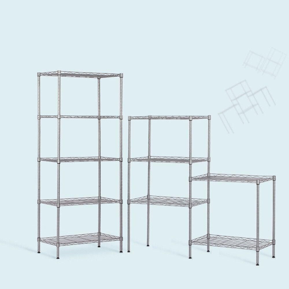 Wire Shelving Unit Tier Storage Rack For Kitchen Garage Home Organization 2