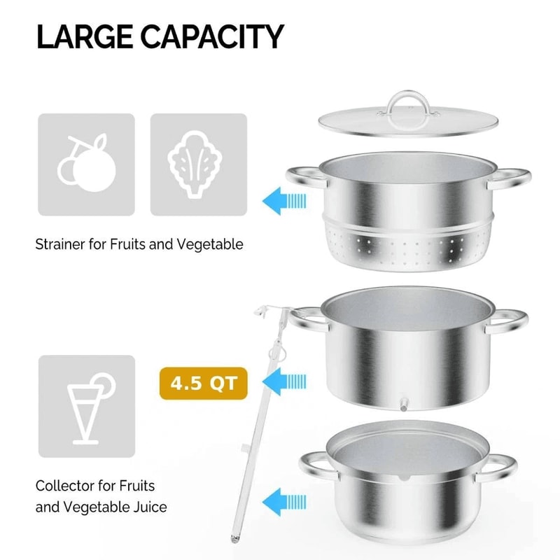 Stainless Steel Steam Juicer With Hose 2