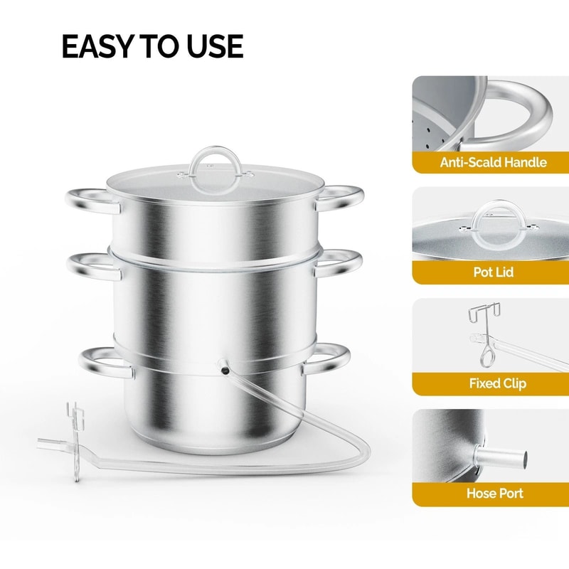 Stainless Steel Steam Juicer With Hose 1