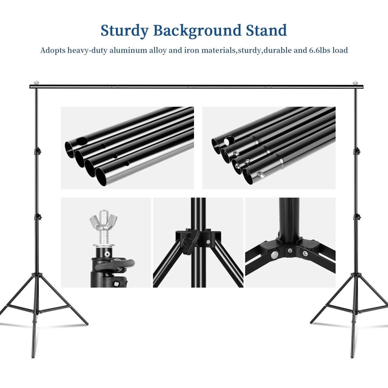 Adjustable Background Support Stand Photography Kit Professional Video Backdrop Set For Photograph 2