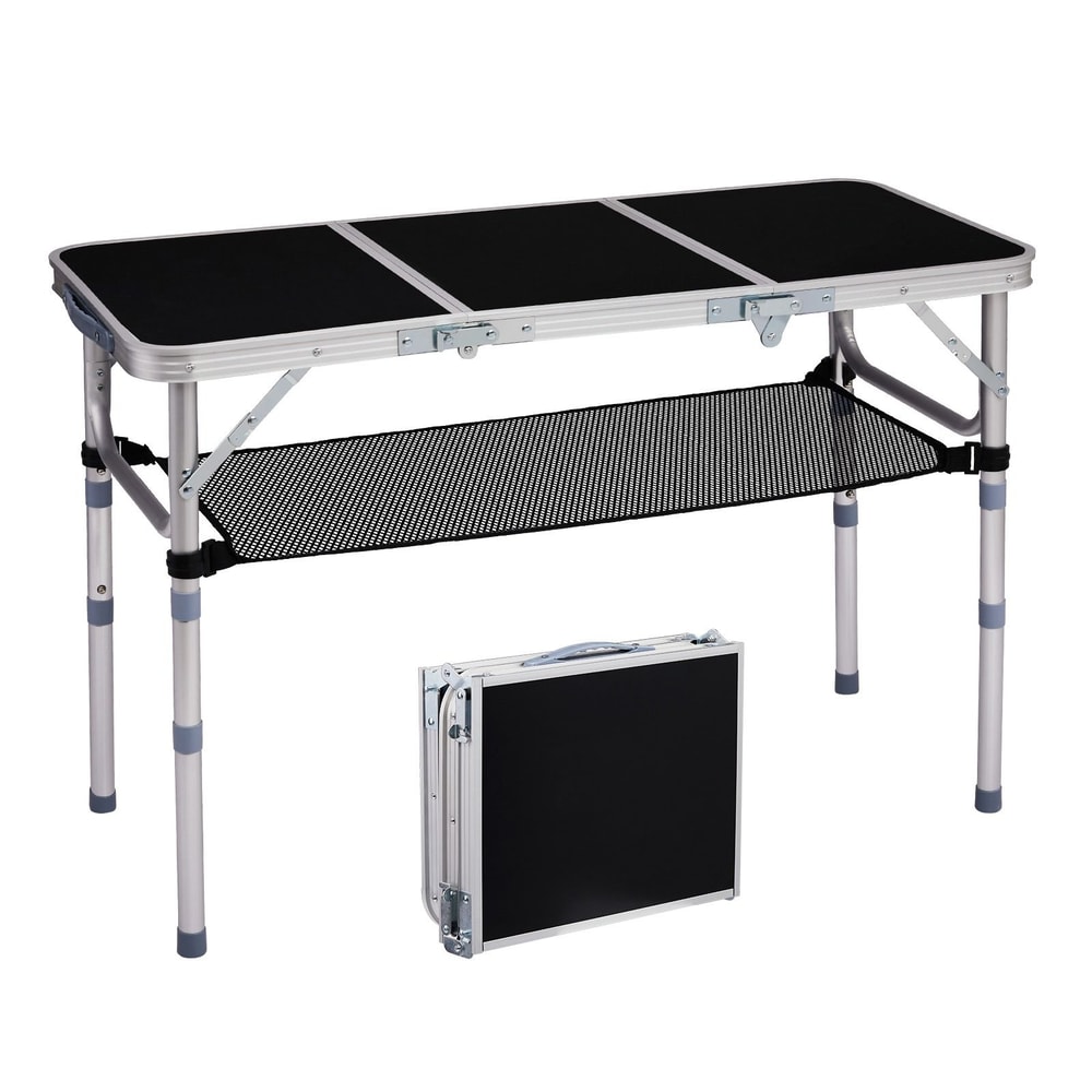 Portable Aluminum Folding Camping Table With Adjustable Height Perfect For Outdoor Adventures 1