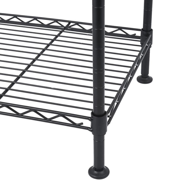 Adjustable Steel Wire Shelving Rack For Small Space Corner Storage Metal Storage Solution 4