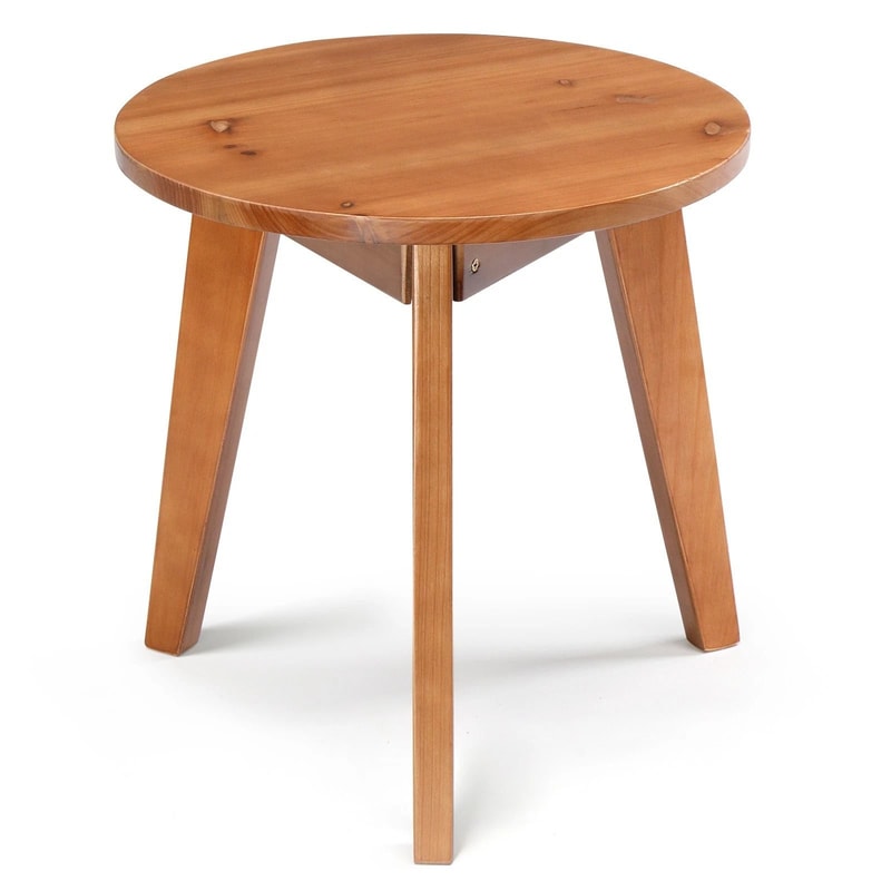 Portable Patio Side Coffee Table Compact Wood End Table For Indoor And Outdoor Use 8