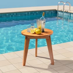 portable patio side coffee table – compact wood end table for indoor and outdoor use