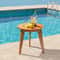 Portable Patio Side Coffee Table Compact Wood End Table For Indoor And Outdoor Use 0