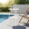 Round Metal Side Table For Indoor Outdoor Use Compact End Table For Patio Garden And Living Room 3