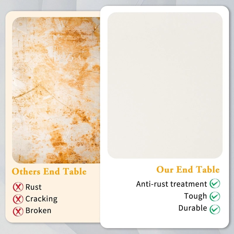 Round Metal Side Table For Indoor Outdoor Use Compact End Table For Patio Garden And Living Room 6