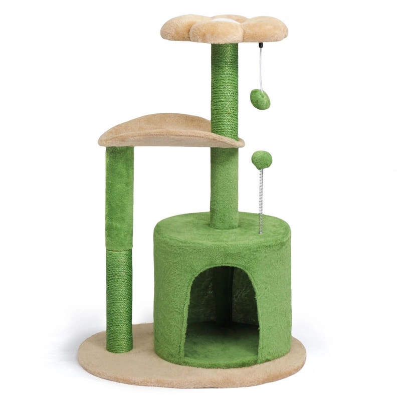 MultiLevel Indoor Cat Tree Tower With Scratching Post Toy Ball 1