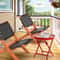 Sturdy Red Folding Patio Table For Outdoor Dining Garden Side Table 1