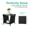 Elegant Side Tea Table With Tempered Glass Perfect For Patio And Garden Spaces 6