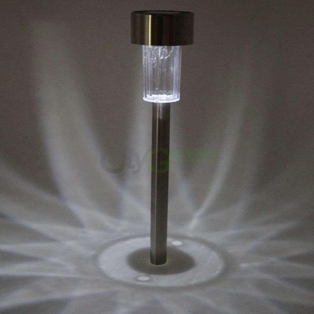 Stainless Steel LED Solar Landscape Path Lights Outdoor Garden Lighting EnergySaving Durable 0