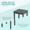 WeatherResistant Garden Square Side Table Durable Compact Outdoor End Table 4