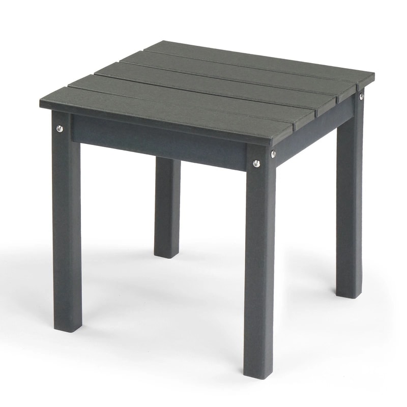 WeatherResistant Garden Square Side Table Durable Compact Outdoor End Table 1
