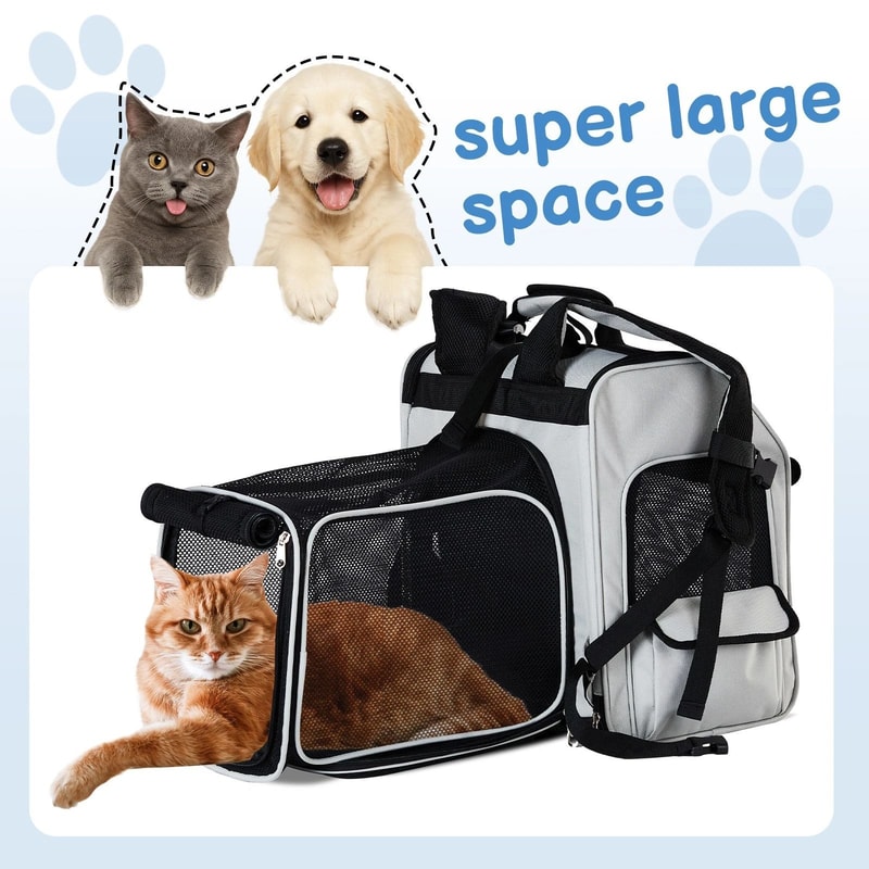 Expandable Outdoor Pet Backpack Carrier For Small Pets Comfortable Cat Dog Travel Bag With Ventil 2