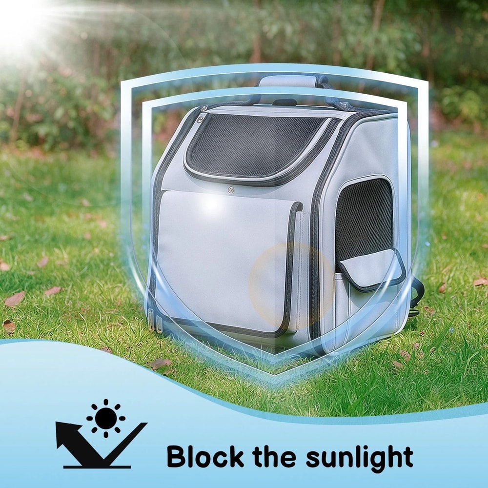 Expandable Outdoor Pet Backpack Carrier For Small Pets Comfortable Cat Dog Travel Bag With Ventil 5