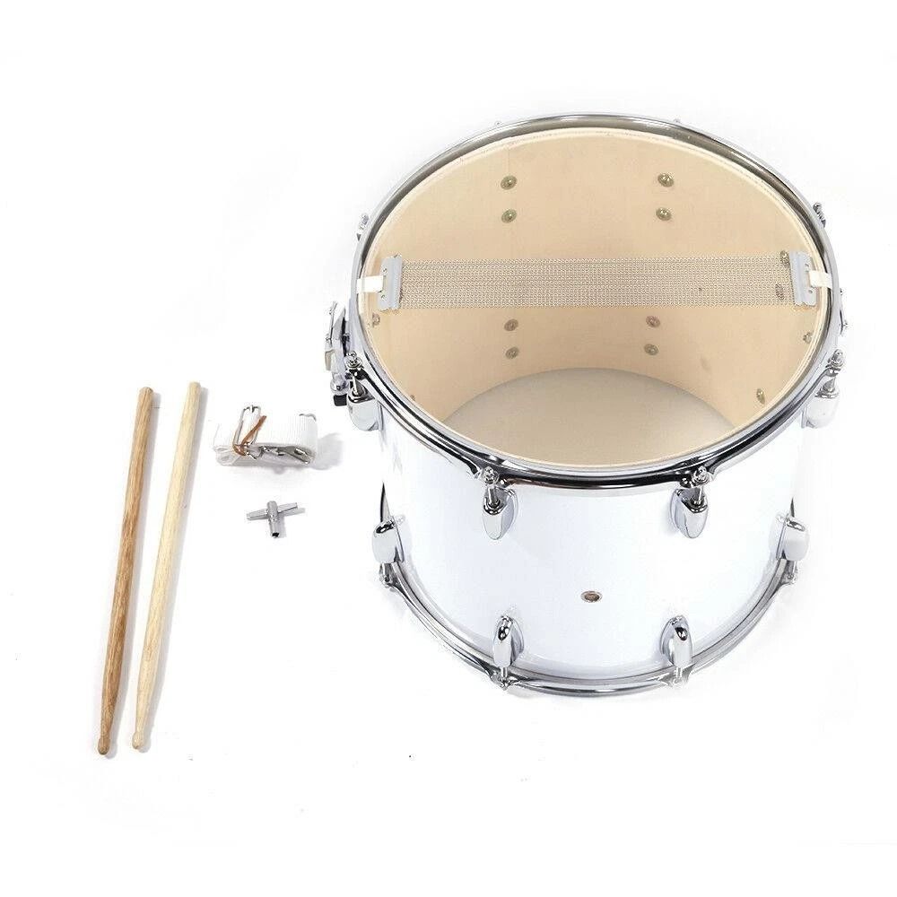 Stainless Steel Wood Marching Snare Drum Durable Percussion Instrument With Adjustable Snare For 1
