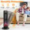 Tower Space Heater With Flame Oscillation Timer Remote Control 5