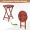 Teak Wooden Folding Side Bistro Table Versatile Garden Table Round Patio Table 1