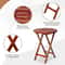 Teak Wooden Folding Side Bistro Table Versatile Garden Table Round Patio Table 3