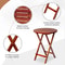 Teak Wooden Folding Side Bistro Table Versatile Garden Table Round Patio Table 3