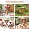Teak Wooden Folding Side Bistro Table Versatile Garden Table Round Patio Table 5