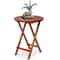 Teak Wooden Folding Side Bistro Table Versatile Garden Table Round Patio Table 0