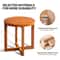 Elegant Wooden Round Side Table For Indoor Outdoor Spaces Teak Finish Compact Coffee Table 4