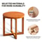 Elegant Wooden Round Side Table For Indoor Outdoor Spaces Teak Finish Compact Coffee Table 4