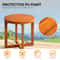 Elegant Wooden Round Side Table For Indoor Outdoor Spaces Teak Finish Compact Coffee Table 5