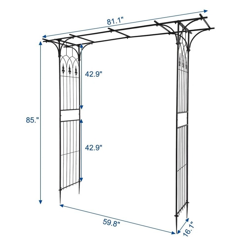 Outdoor Metal Garden Arch Gothic Arbor Trellis For Climbing Plants Vines Sturdy Elegant Garden D 2