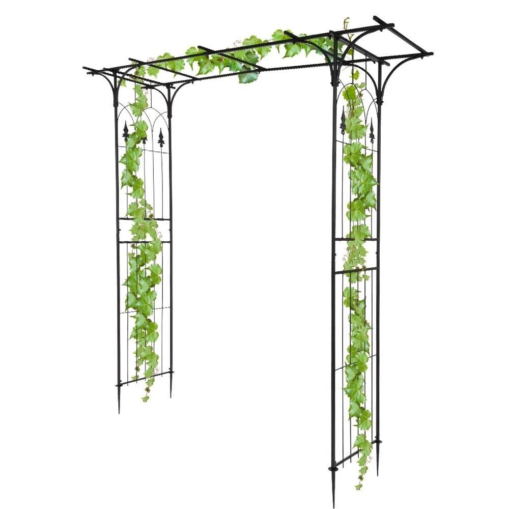 Outdoor Metal Garden Arch Gothic Arbor Trellis For Climbing Plants Vines Sturdy Elegant Garden D 1