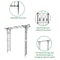 Outdoor Metal Garden Arch Gothic Arbor Trellis For Climbing Plants Vines Sturdy Elegant Garden D 3