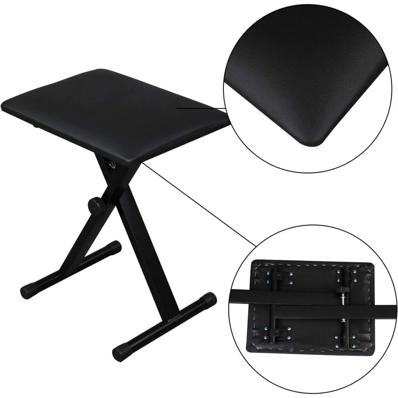 Heavy Duty Keyboard Stand And Bench Adjustable Durable Piano Stand With Comfortable Bench For Musi 6