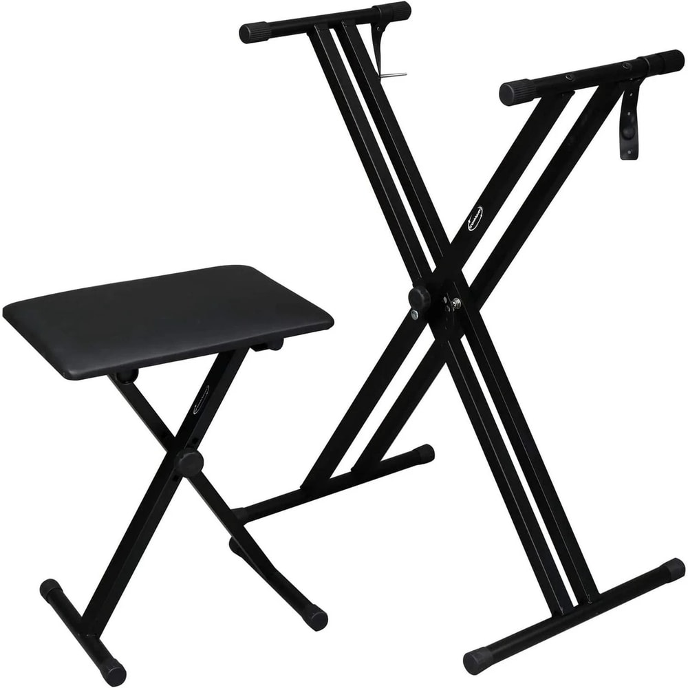Heavy Duty Keyboard Stand And Bench Adjustable Durable Piano Stand With Comfortable Bench For Musi 1