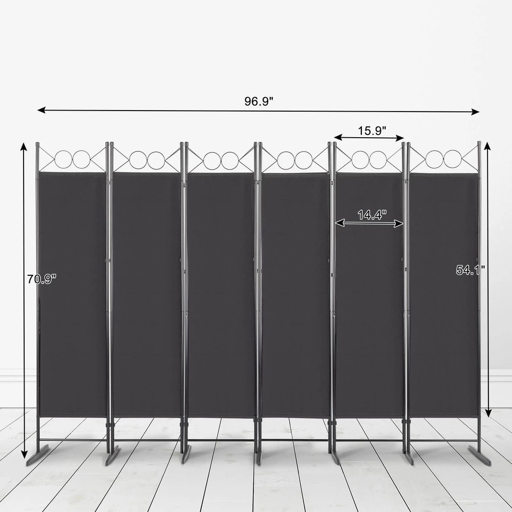 Folding Privacy Divider Room Wall Divider Portable Partition Screen For Bedroom Living Room Office 2