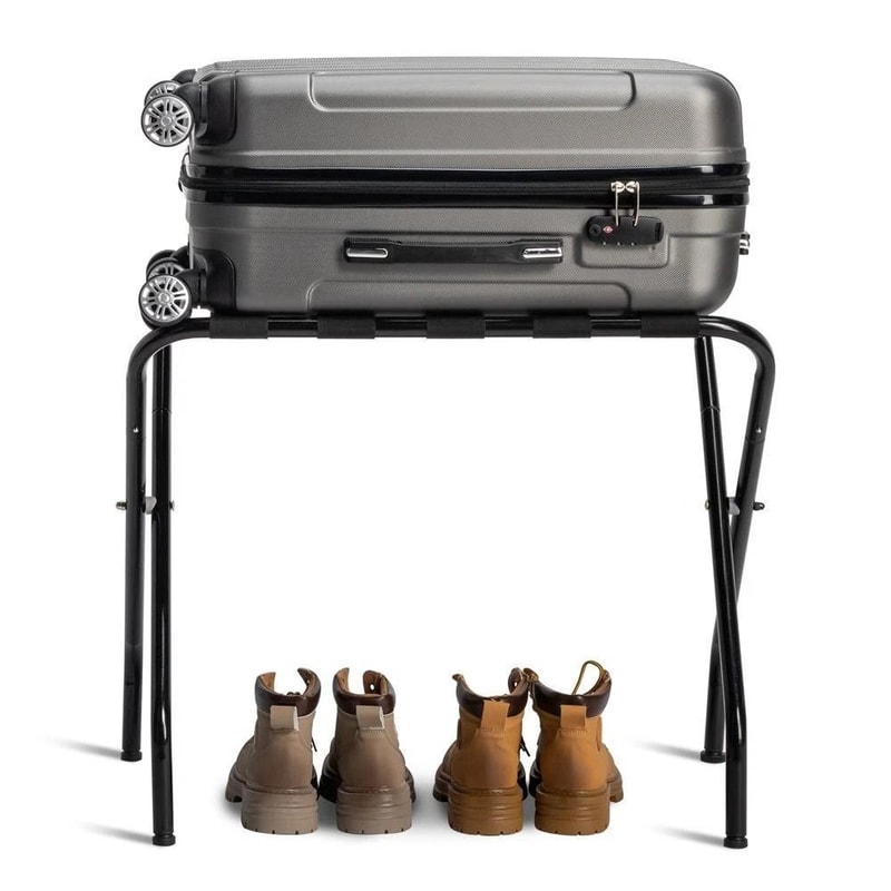 Foldable Metal Luggage Rack Stand For Guest Rooms Bedrooms 6