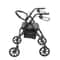 Lightweight Aluminum Rollator Walker With Curved Back Seat Adjustable Height 0