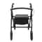 Lightweight Aluminum Rollator Walker With Curved Back Seat Adjustable Height 1